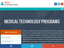 Tablet Screenshot of medicaltechnologyschools.com